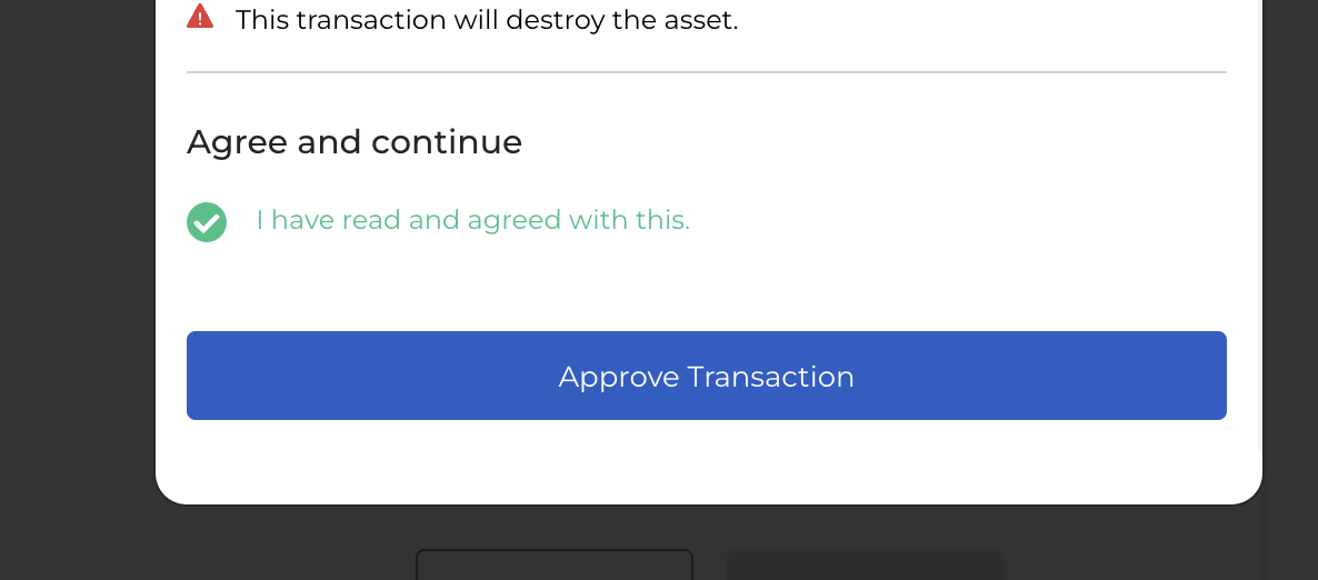 approve transaction